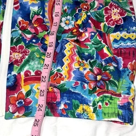 Vintage Koret Petites Womens Floral Zip-Up Jacket Medium Cotton Blend - Picture 9 of 9